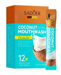 Ополаскиватель для полости рта Sadoer освежающий с экстрактом кокоса 20 шт. 10 мл