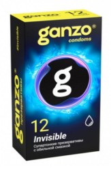 Презервативы Ganzo Инвизибл гладкие супертонкие со смазкой 12 шт.